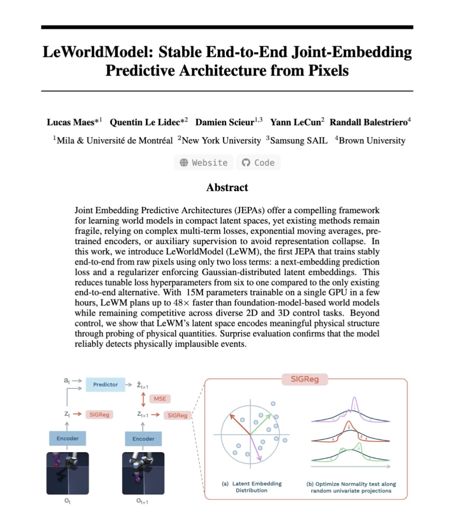 LeWorldModel