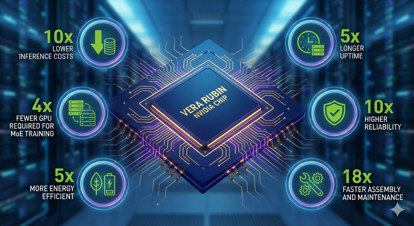 Nvidia Vera Rubin improvement from Blackwell