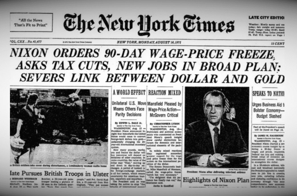 Nixon Closes the Gold Window